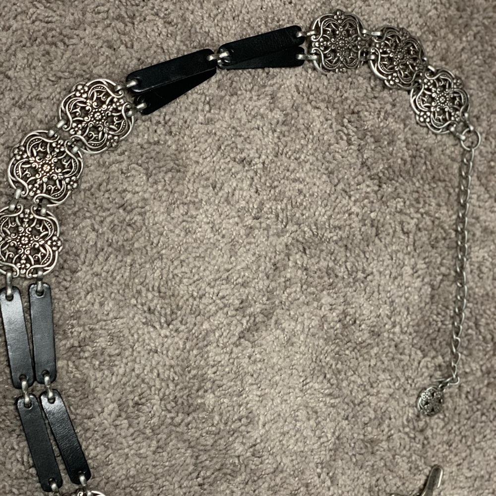 Leather & concho belt